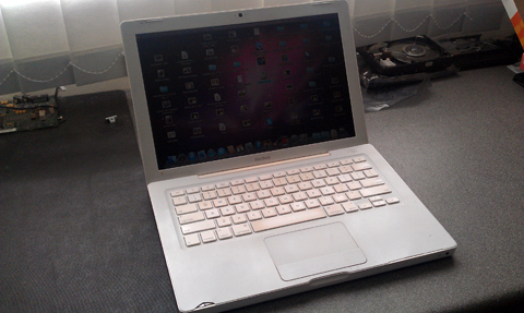 apple computer being fixed at mac masters in stevenage 
