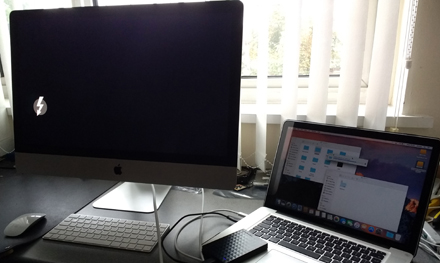 data being transfered from an imac onto a macbook pro