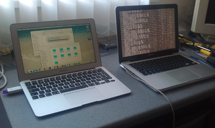 this is an image of macbook air folders and files being moved onto a usb pen drive for a customer to fix the macbook air was low on disk space 